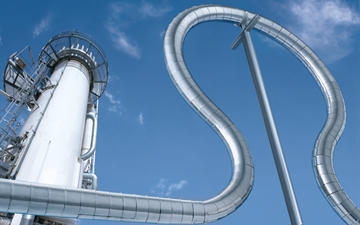 Pipe spiral with air separation column.
